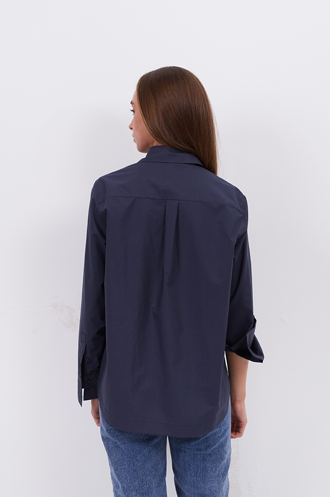 Сорочка бавовна сіро-синій (Р 143)